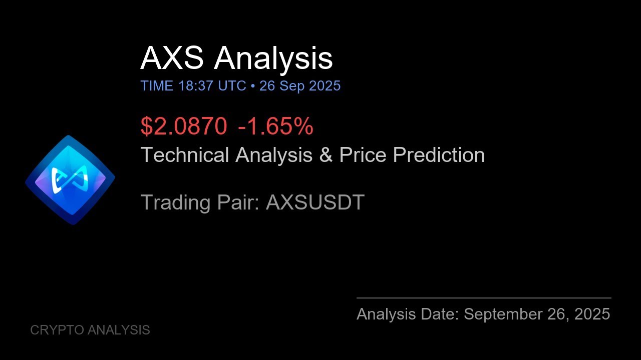AXS (AXSUSDT) Technical Analysis - Price Prediction & Buy or Sell September 26, 2025
