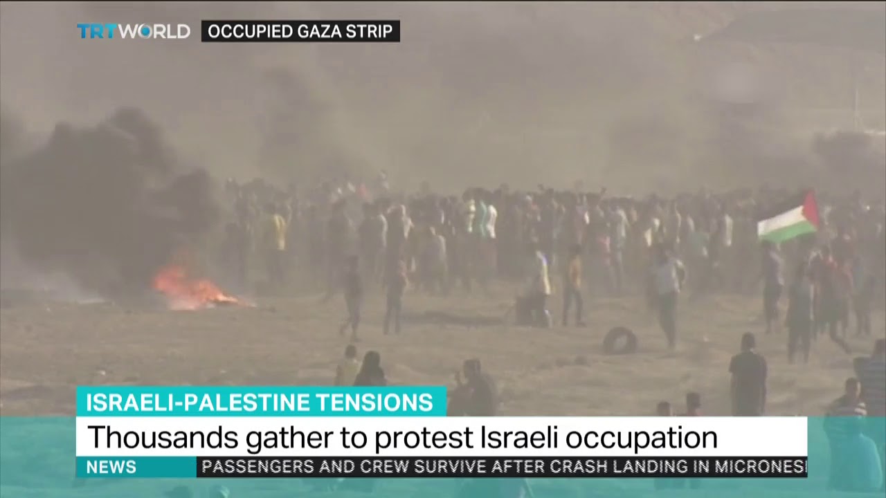 At least six Palestinians die in Gaza protests