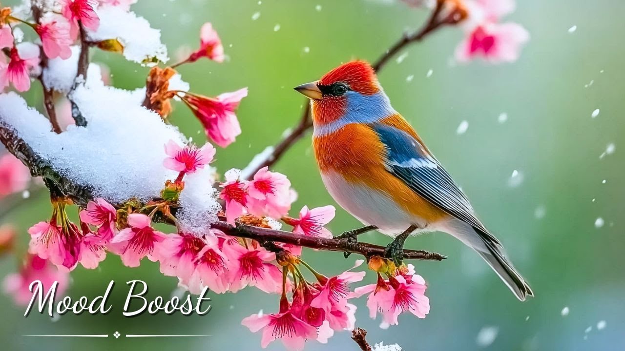Snowy Birds & Soft Piano 🎹❄️ Relaxing Music for Stress Relief and Emotional Healing Sleep