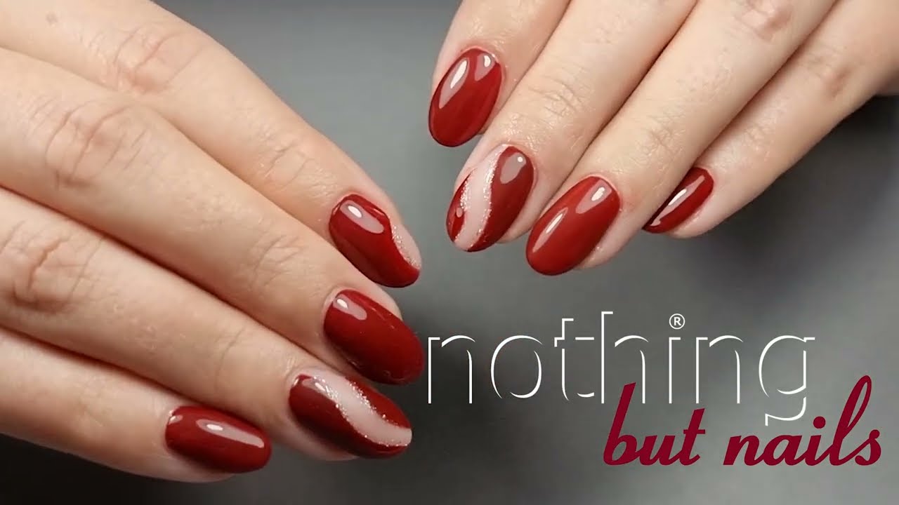 Cara mia rot schnelles Design- naildesign