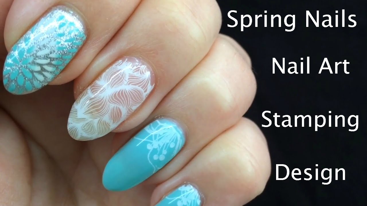 Spring Nails Stamping Design ~ Gradient ~ Negative Space ~ Nail Art Tutorial