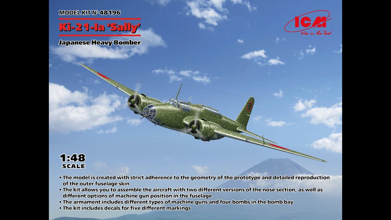 NEW! ICM 1/48 Mitsubishi Ki-21-1a Sally (48196)