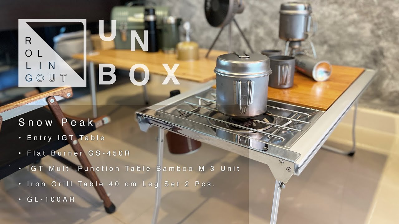 ROLLING OUT CAMPING / Unbox Snow Peak Entry IGT / Flat Burner GS-450R / GL-100AR