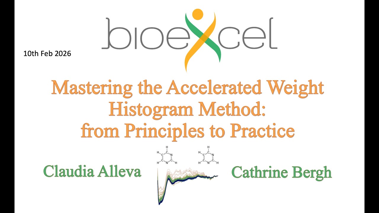 Bioexcel webinar #90: Mastering the Accelerated Weight Histogram Method: from Principles to Practice