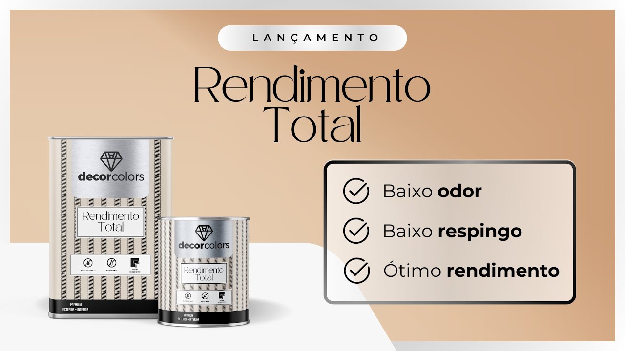 [LANÇAMENTO] Tinta Rendimento Total Decor Colors