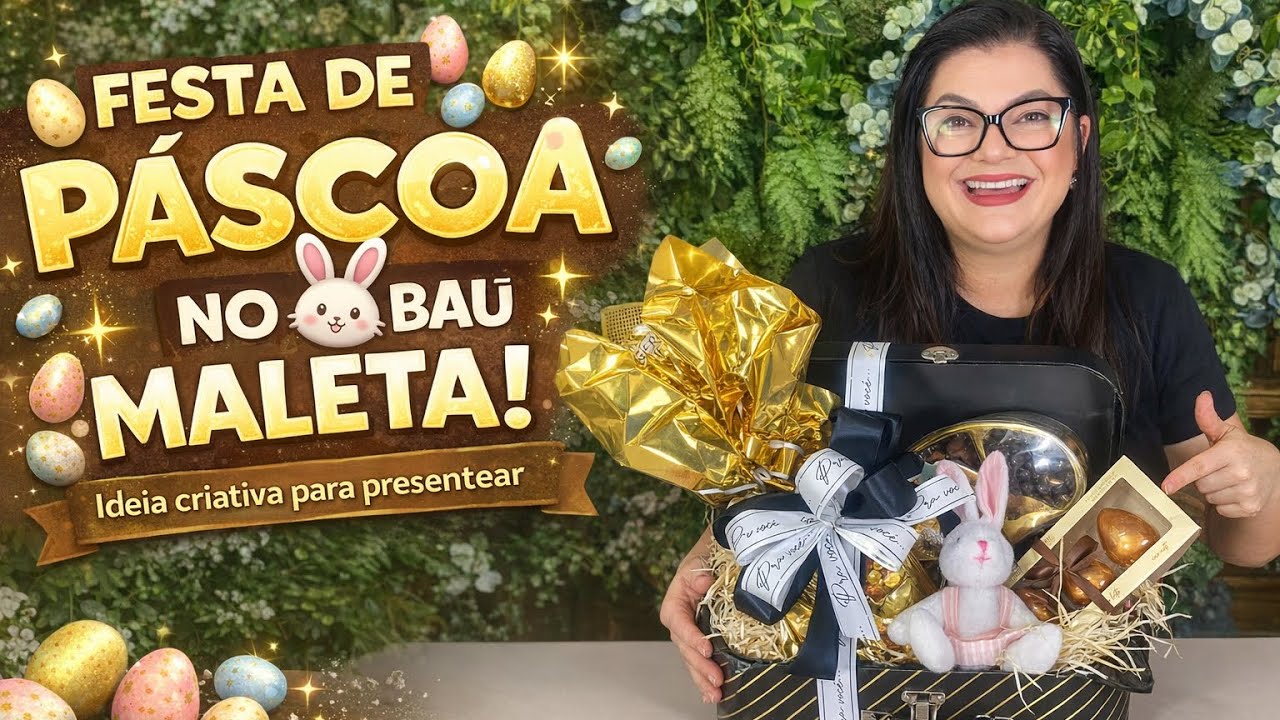 Como fazer uma festa de Páscoa em baú maleta