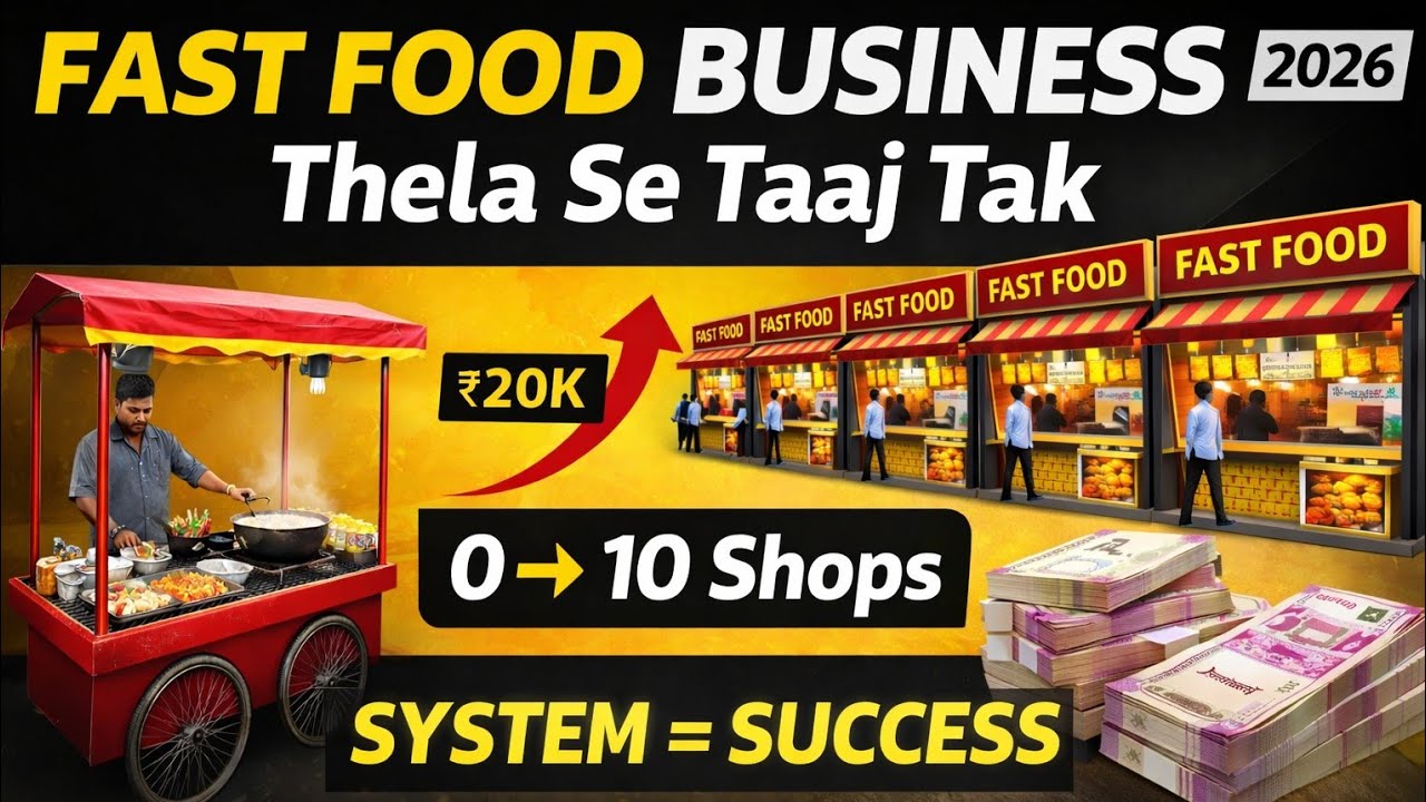 साल के 12 महीने चलने वाला FAST FOOD BUSINESS | 2026 Complete Blueprint (Thela Se Brand Tak)