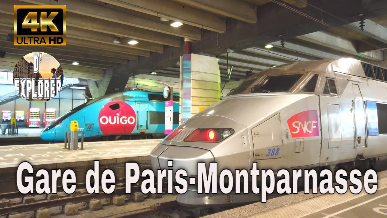 【4K】🇫🇷Gare de Paris-Montparnasse,》SNCF,Transilien, TGV  and Metro Station