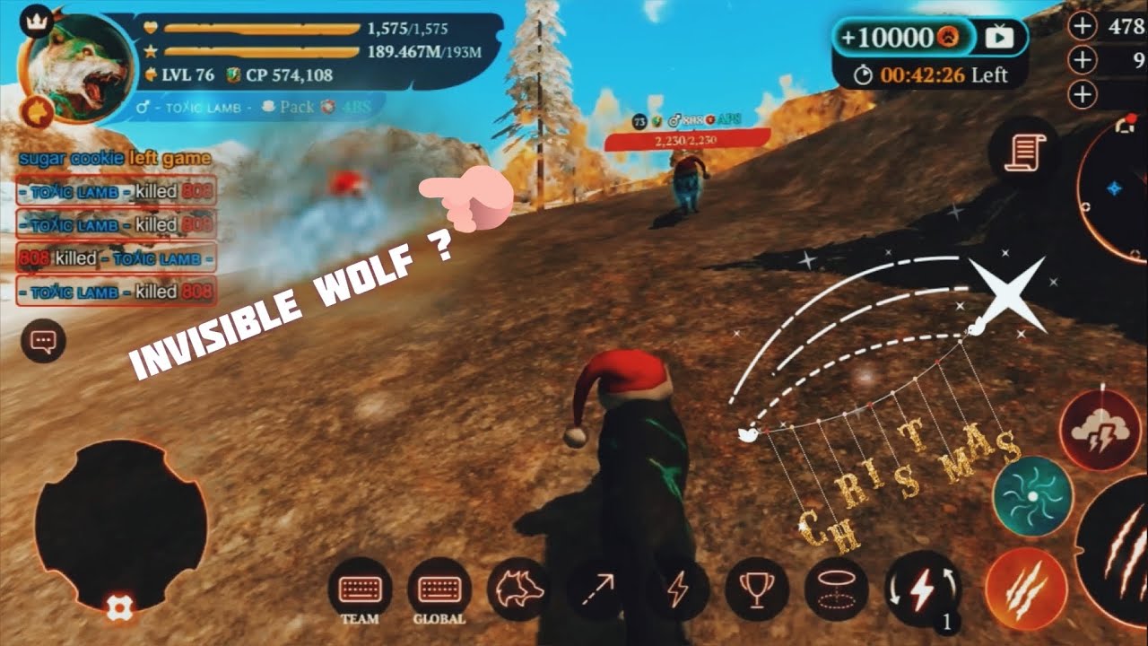 The Wolf - PvP with Hats 🎅 | invisible wolf