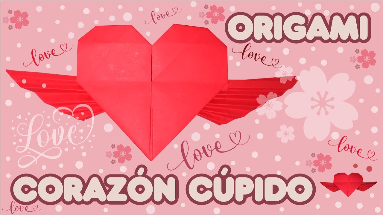 Tutorial Corazón con Alas en Papel Origami - Heart with wings - #origami #tutorial