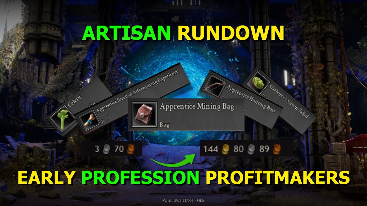 Какую профессию выбрать, чтобы быстро заработать золото в Ashes of Creation?