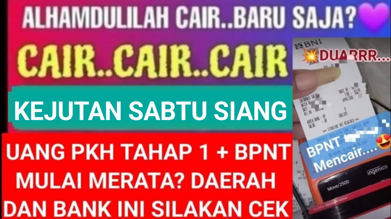 ALHAMDULILLAH 😍&hearts;️ SABTU SIANG BANSOS PKH BPNT TAHAP 1 BARU CAIR LAGI DAERAH INI CEK