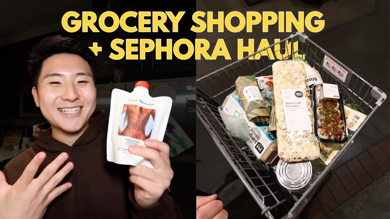 GROCERY SHOP WITH ME! Seeing Friends + Sephora Haul