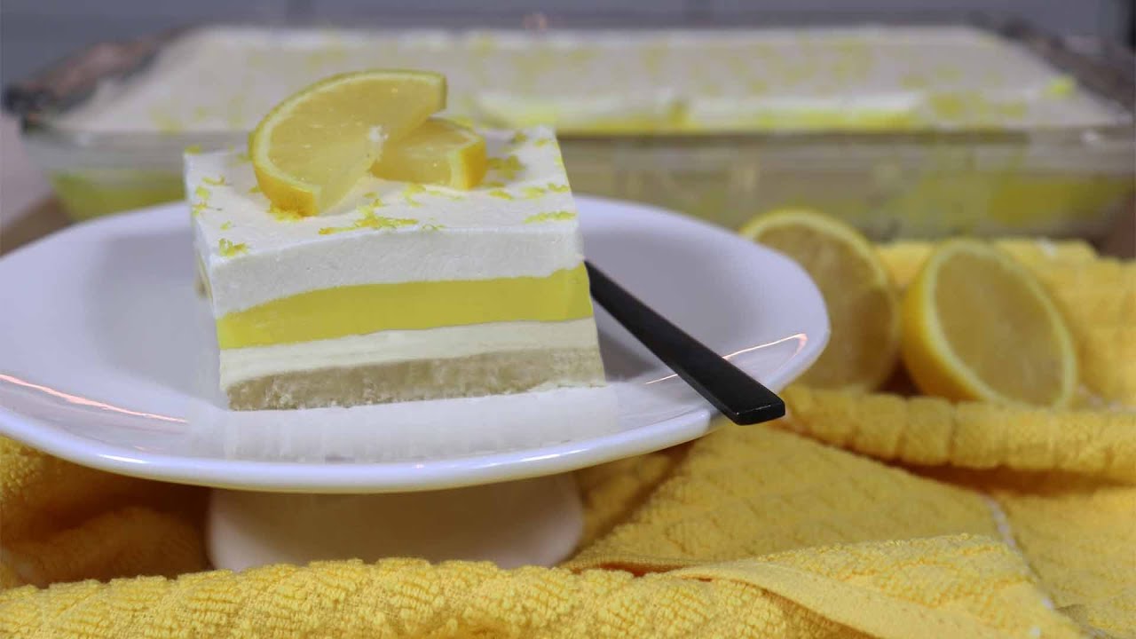 Lemon Lush | Вкусный многослойный лимонный десерт