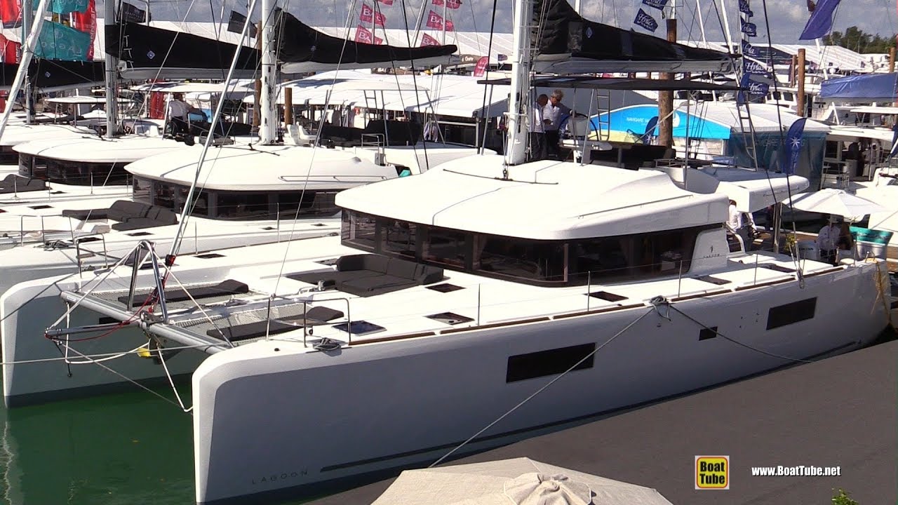 2019 Lagoon 52F Sail Catamaran - Deck and Interior Walkthrough - 2019 Miami Boat Show