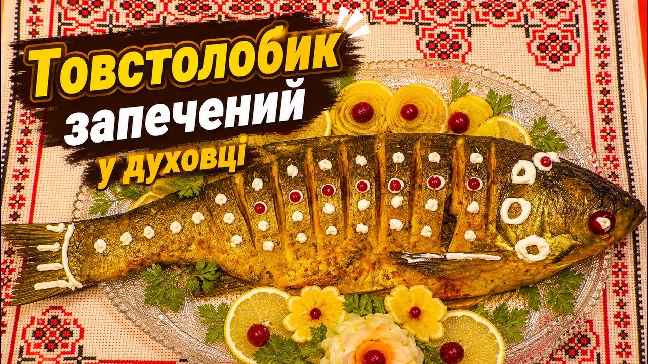 Товстолобик запечений у духовці  Як смачно запекти цілого товстолобика?Товстолобик запечений цілком