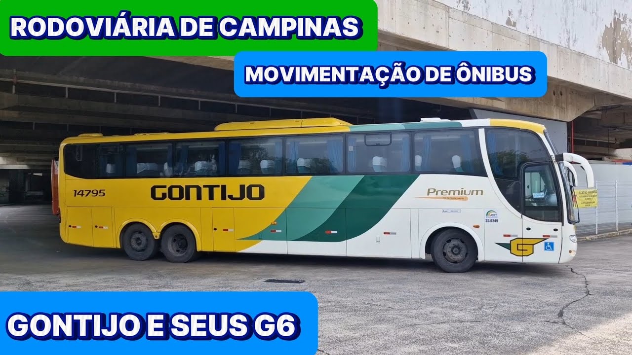 MARCOPOLO G6 DA GONTIJO MARCOU PRESENÇA ! MOVIMENTO DE ÔNIBUS NA RODOVIÁRIA DE CAMPINAS ( SP )