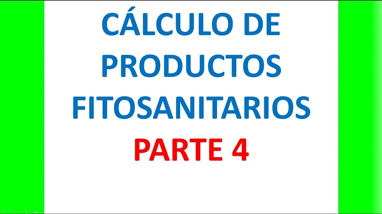 Cálculo de productos fitosanitarios parte 4 (ml por hectárea)