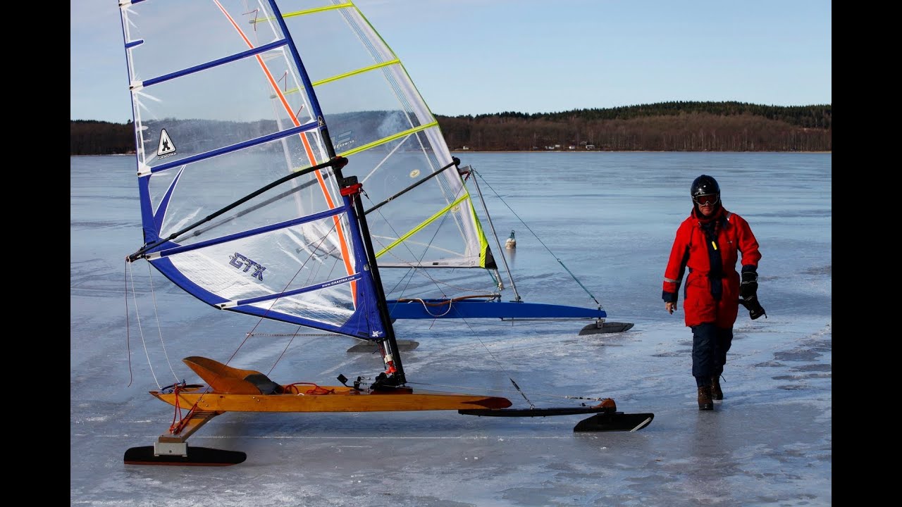 Isjakt på Öresjö - 85 km/h på is