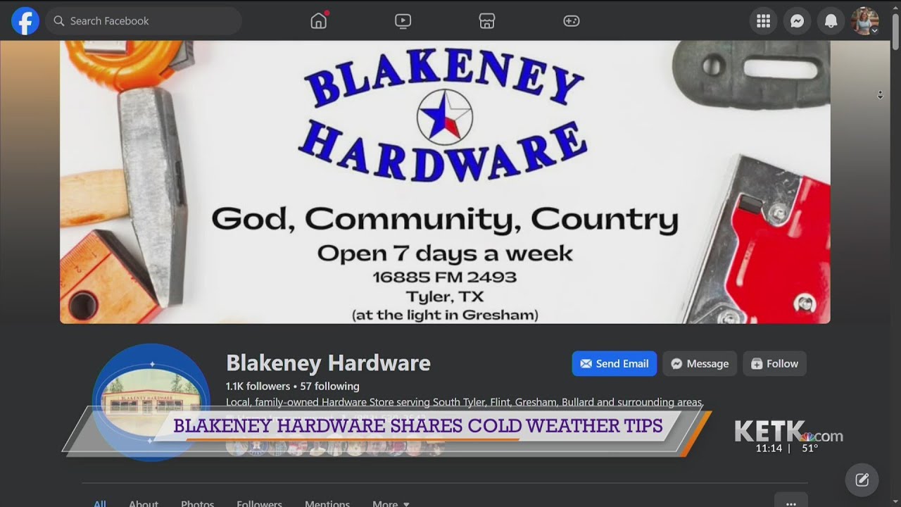 Blakney Hardware shares cold-weather tips ahead of the winter storm