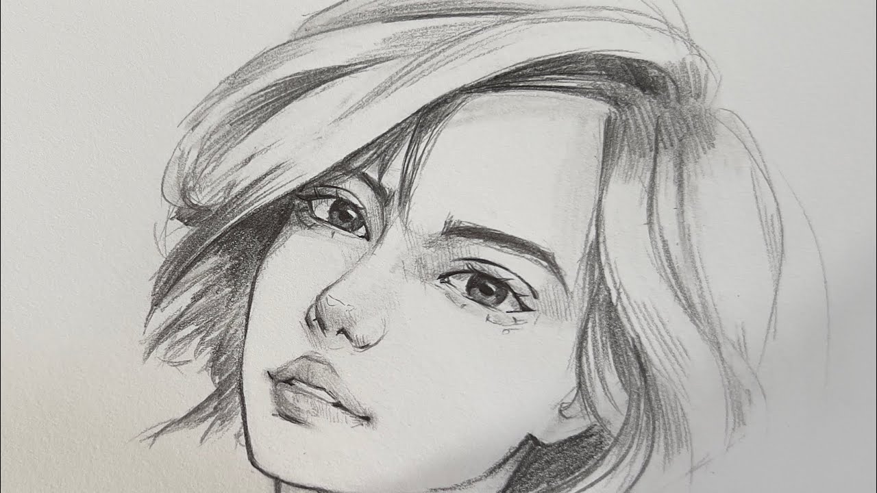 How to Draw a Cute Girl by Pencil