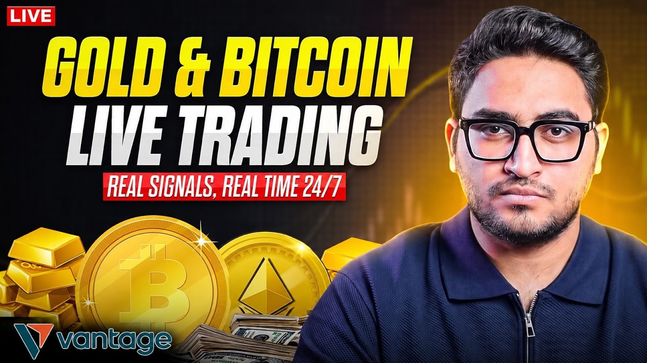 🔴Crypto & Forex LIVE Trading | BTC + Gold Scalping in Real Time | Vantage Markets