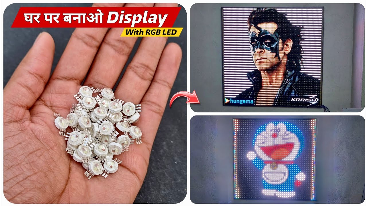How To Make Animation Display At Home | Pixel Display Making With WS2812 Strip | By-Creative Shivaji