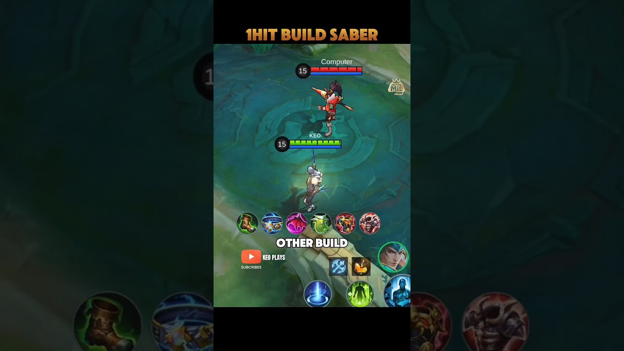 SABER 1SHOT BUILD.✅ #mlbbtutorial #mobilelegends #mlbb