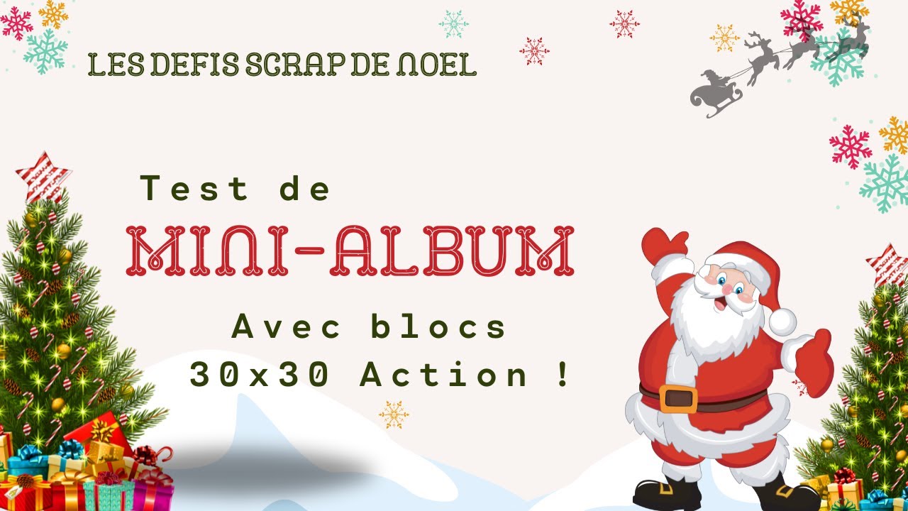 Mini-Album super FACILE façon Junk Journal déstructuré ! Déco avec blocs de Noël 30x30cm ACTION !!