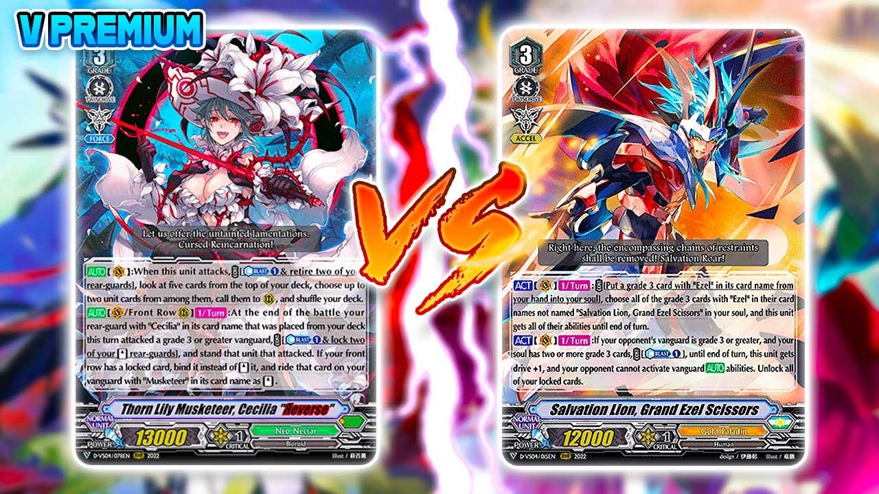 Neo Nectar (Cecilia Reverse) Vs. Gold Paladin (Ezel Scissors) | V Premium | Cardfight!! Vanguard
