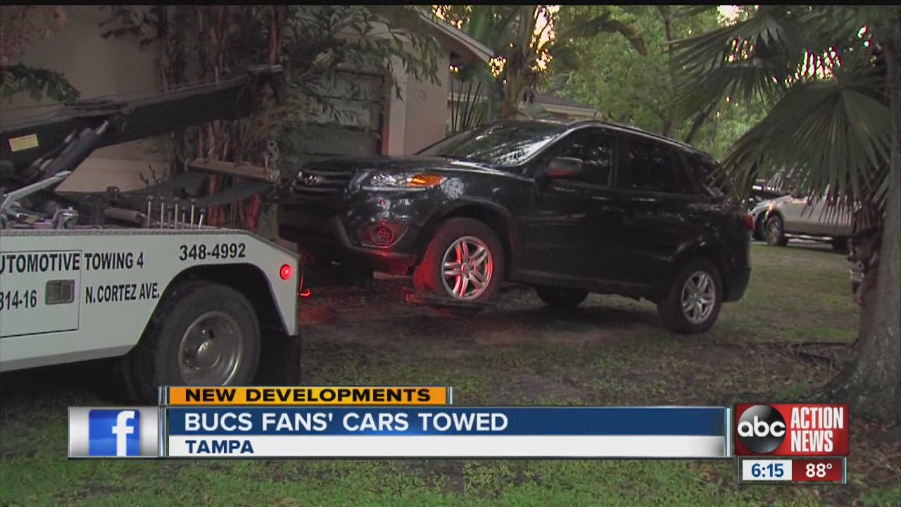 Bucs fans towed after falling for parking scam