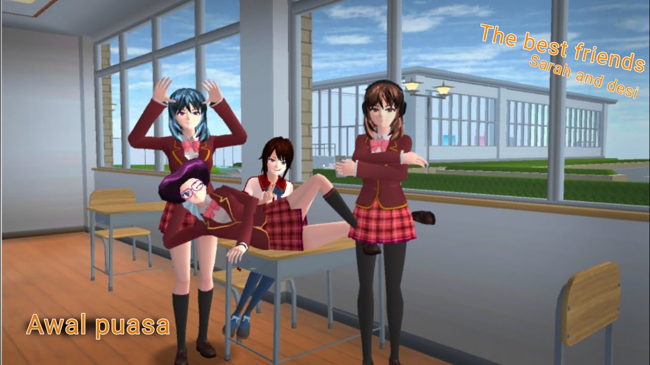 The best friends Sarah and desi||Awal puasa 🥴#sakuraschoolsimulator #masukberanda #drama #fyp #ssc 