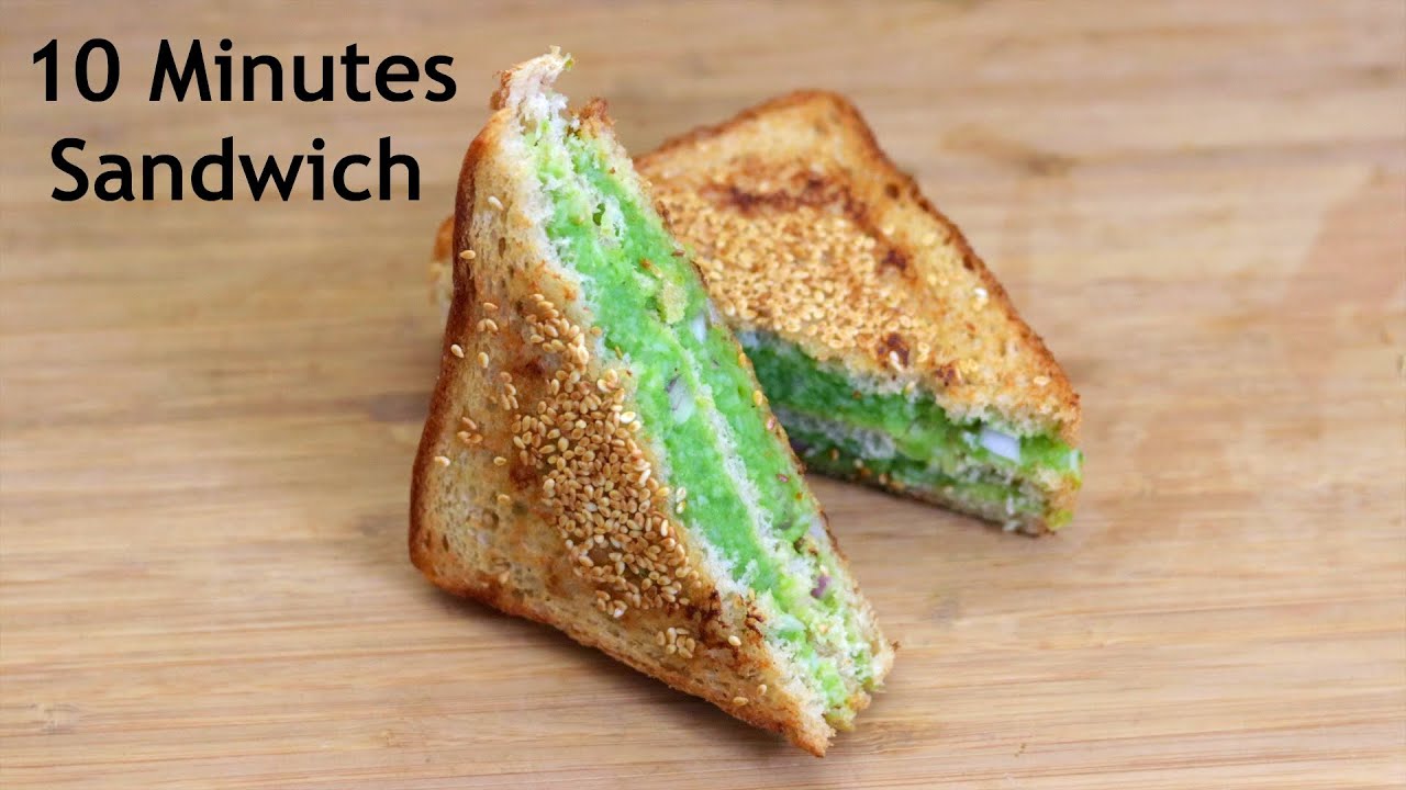 10 Minutes Sandwich Recipe - Crunchy Veg Masala Sandwich Toast Recipe | Skinny Recipes