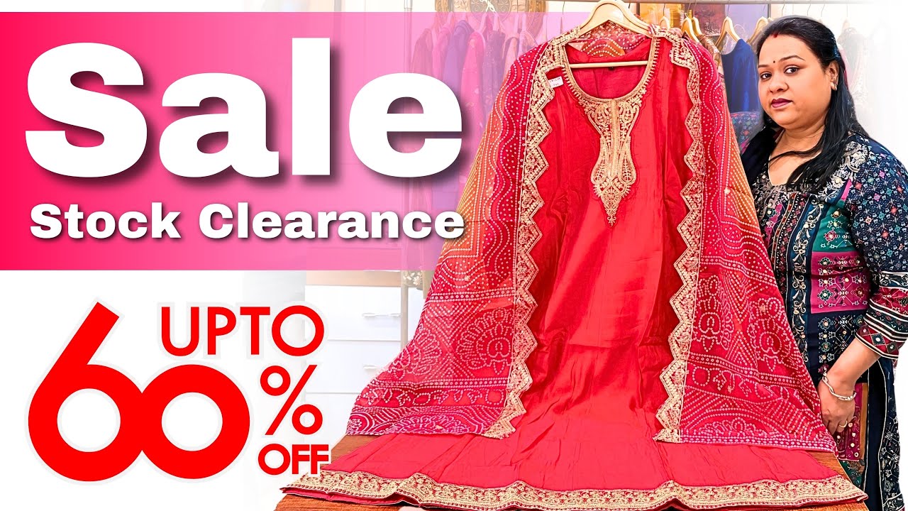 STOCK CLEARANCE | Muslin Suits, Cotton Suits Designer Anarkali, Party Wear & More! #partywear #sale