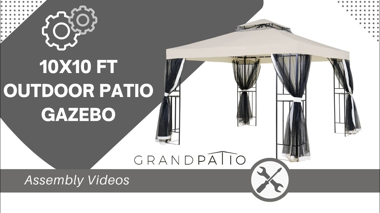 Easy 10x10 Gazebo Assembly Guide (Step-by-Step) 🏡 | Grand Patio Tutorials