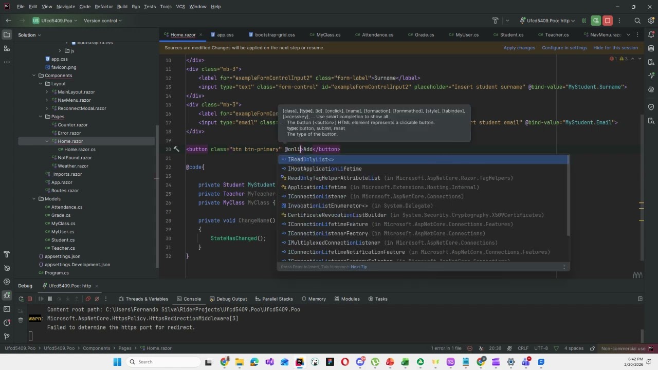 Adicionar Alunos à Aula
