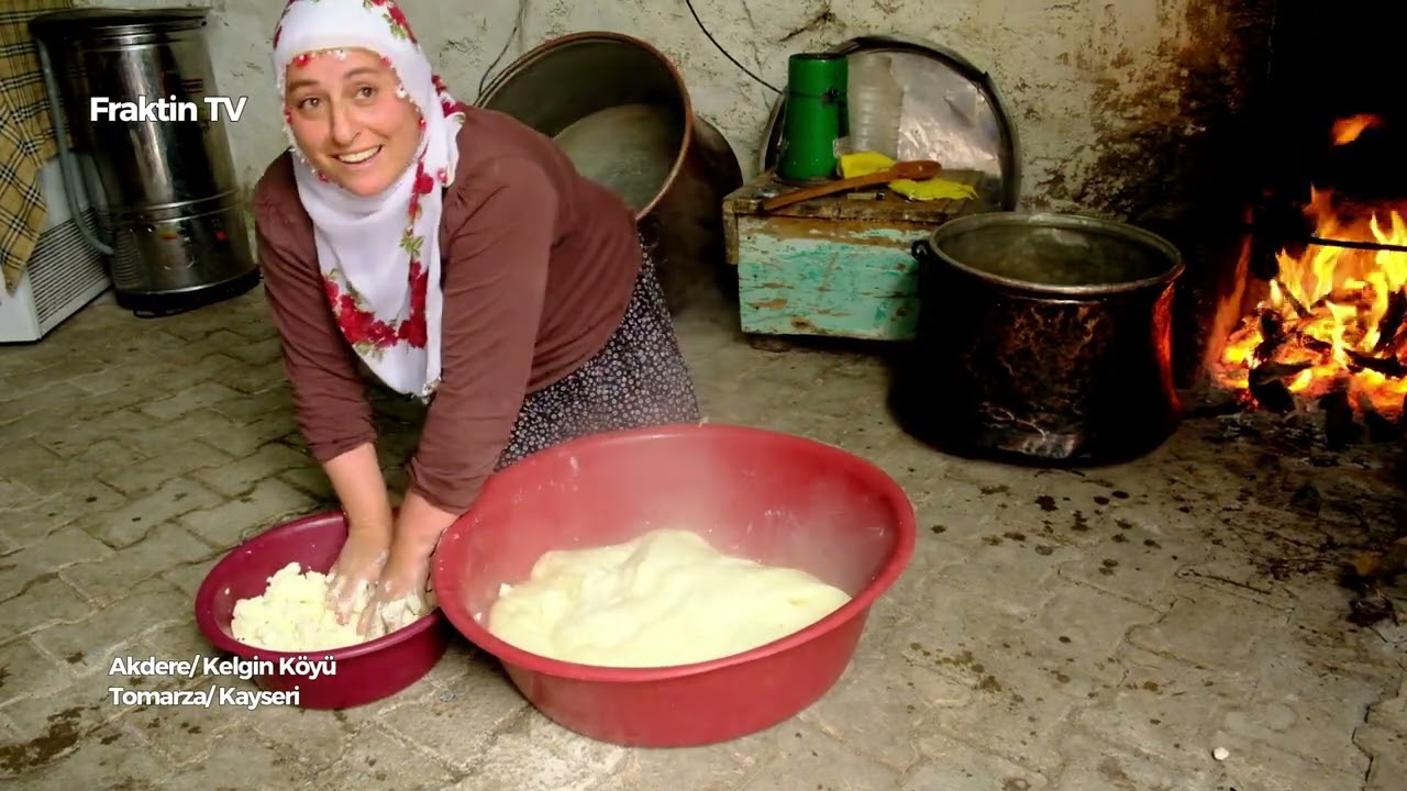 Köyde Sündürme(Çeçil) Peynir Yapımı