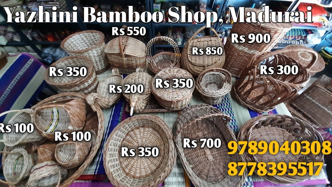 அணைத்து வகையான மூங்கில் பிரம்பு பொருட்கள் ஒரே இடத்தில் / Bamboo Articles Wholesale Shop in Madurai