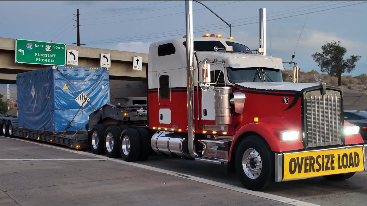 Truck Spotting USA, an hour of freight carriers delivery drivers, car, motor coach, Arizona traffic