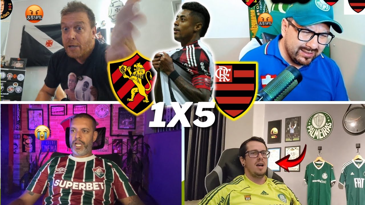 REA&Ccedil;&Otilde;ES DOS RIVAIS SECANDO O MENG&Atilde;O | SPORT 1 X 5 FLAMENGO | BRASILEIR&Atilde;O 2025- VAMOS RIR KKKKKK