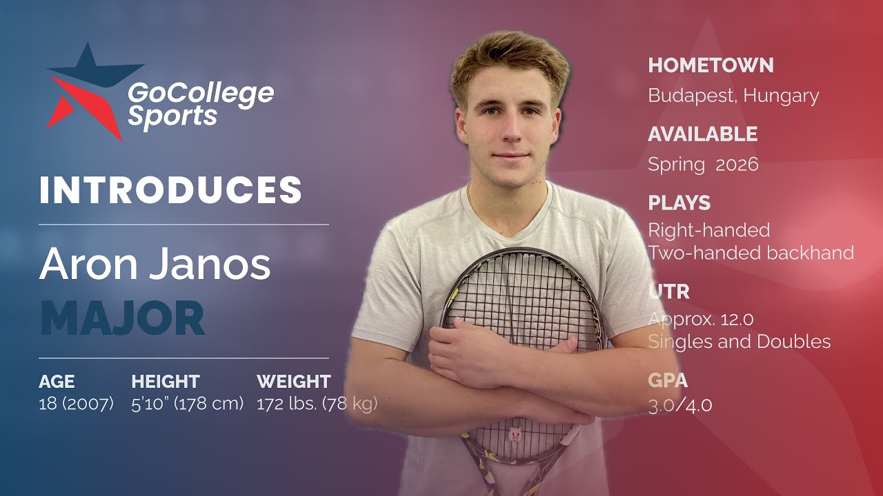 Aron Janos Major College Tennis Recruiting Video - Committed
