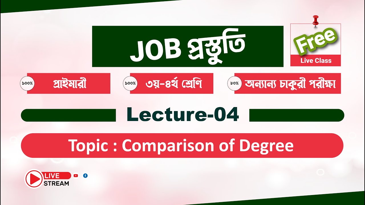 Comparison of Degree | Lecture-4/20 | Job English 100%