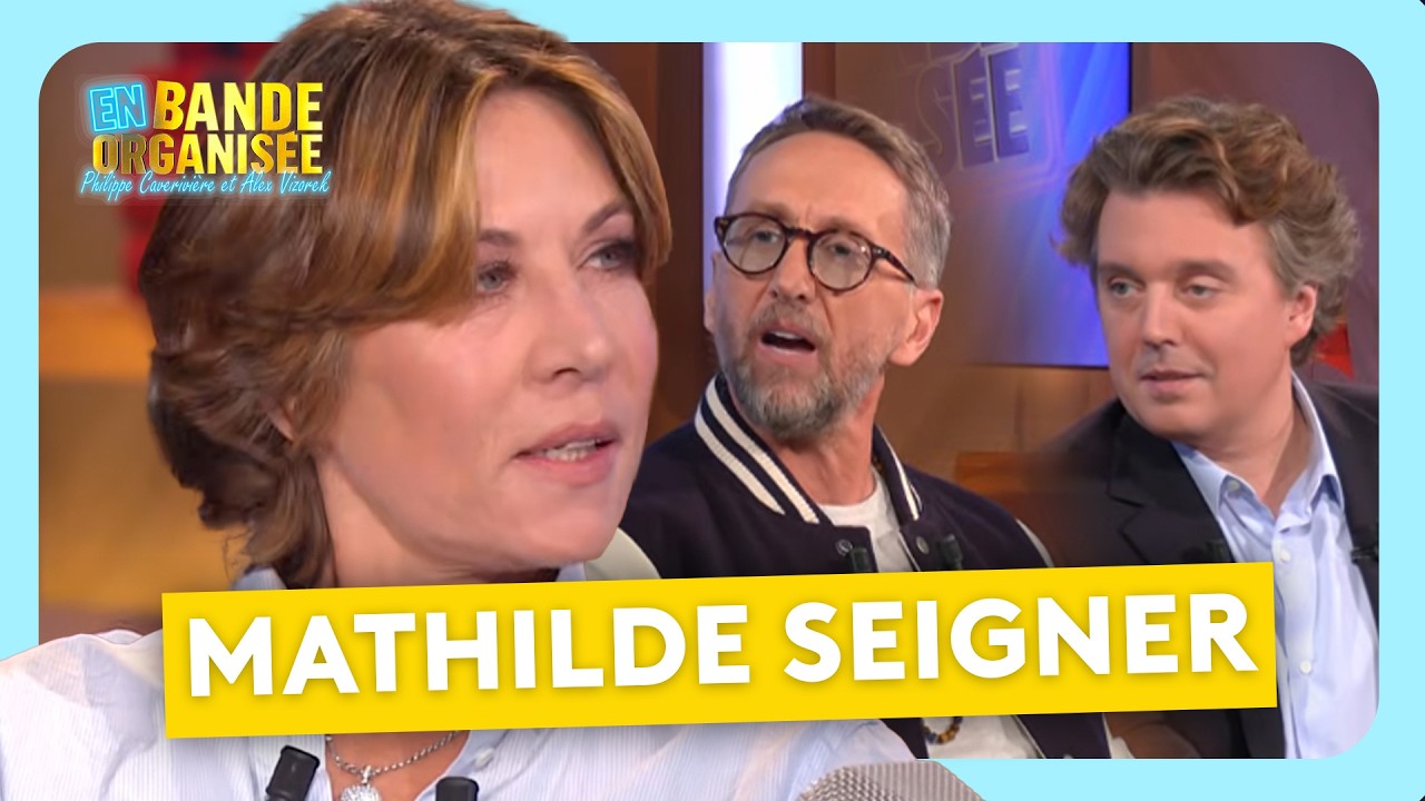 Mathilde Seigner avec Philippe Caverivière et Alex Vizorek - En bande organisée