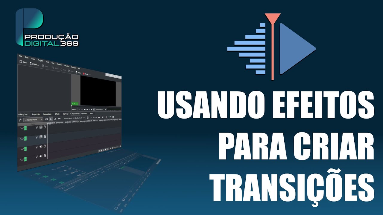 Kdenlive - Usando efeitos para criar transições