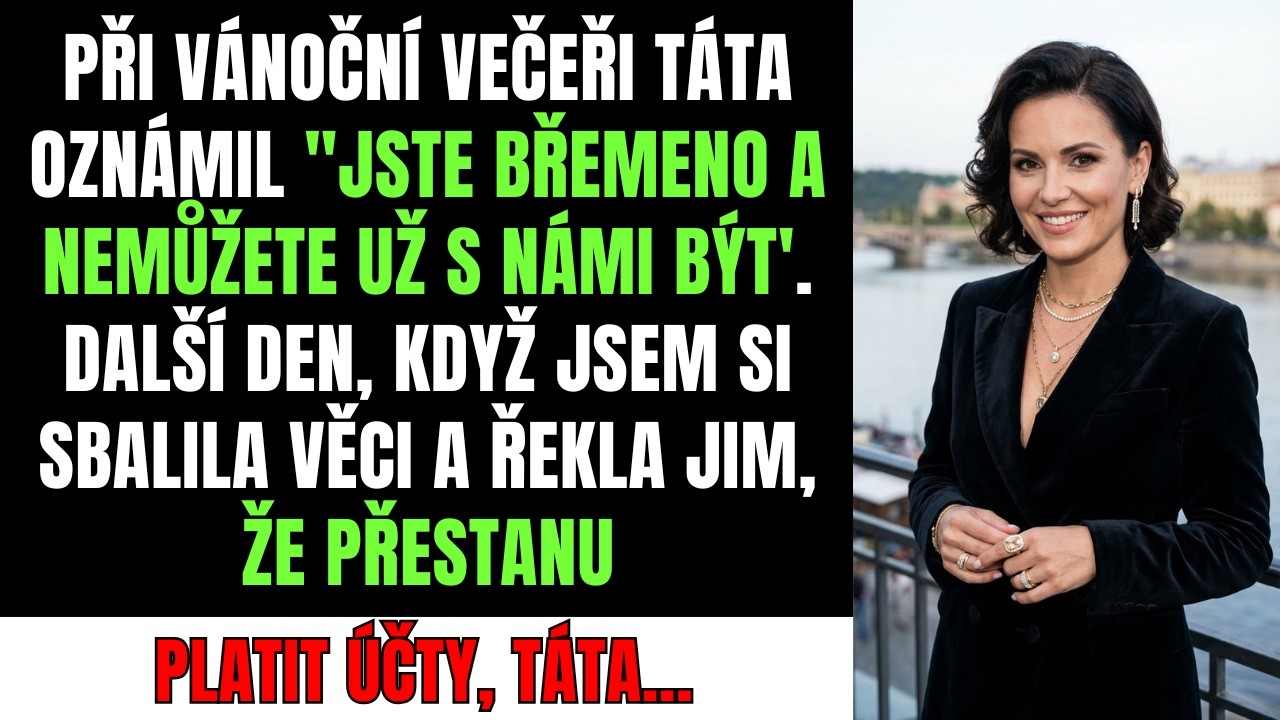 Při vánoční večeři táta oznámil 