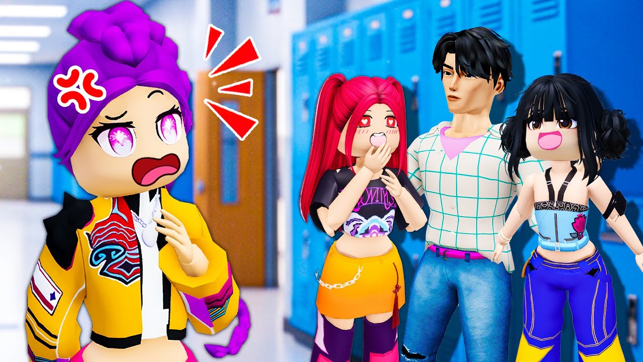 Демон Саджа Бой стал популярным в Huntrix Only School! | Kpop Dmeon Hunter | Berry Avenue