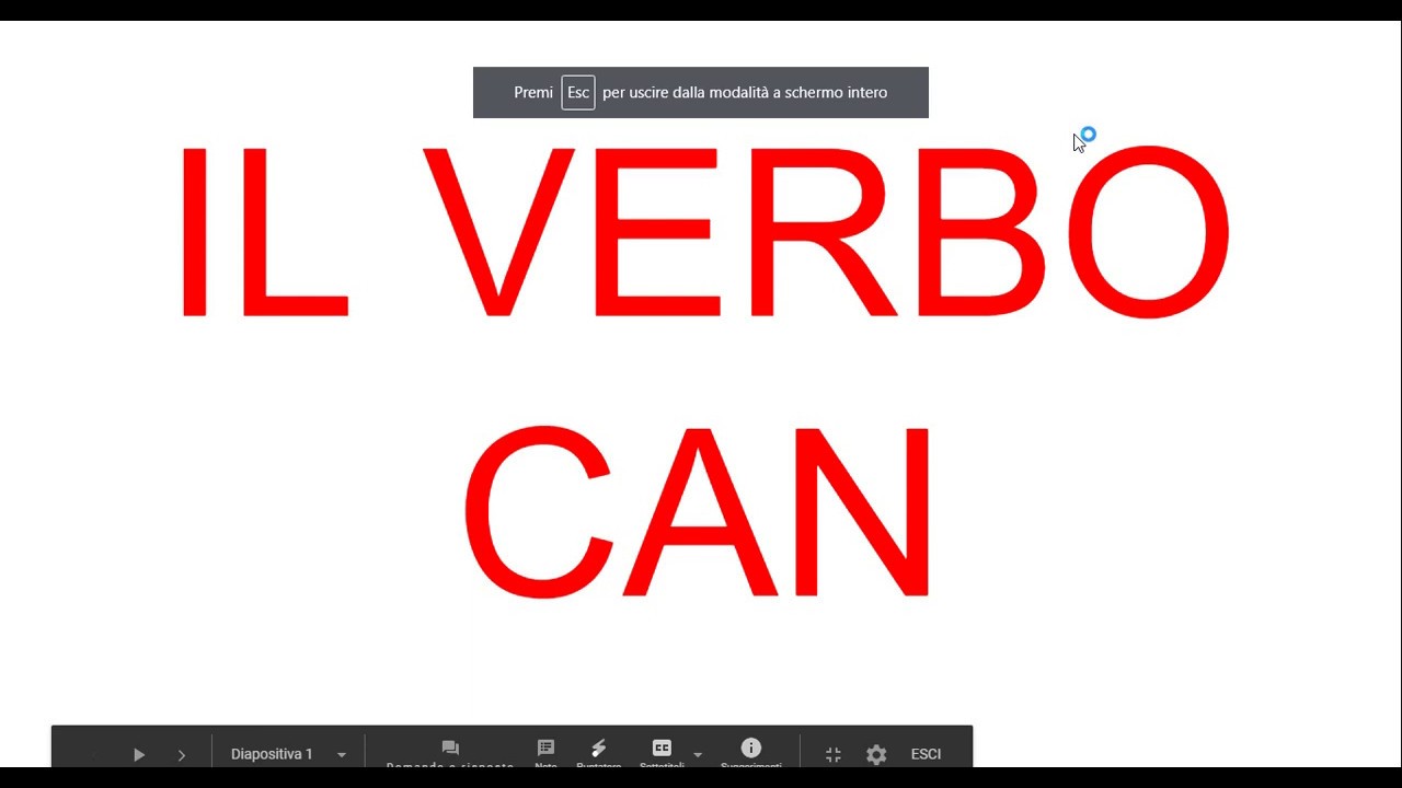 il verbo can