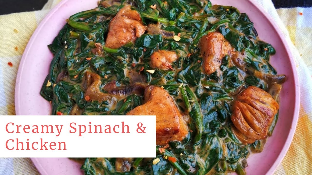 Creamy Spinach & Chicken Recipe | 30 Minute Dinner Ideas @cookingwithnimoh