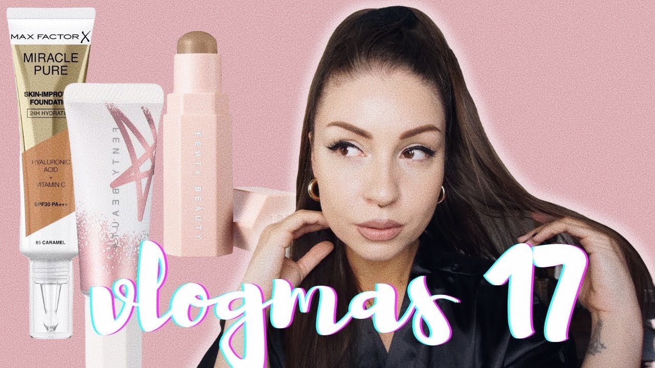 Testiram novi Max Factor puder + Fenty stik za konture i tecni hajlajter | VLOGMAS 17