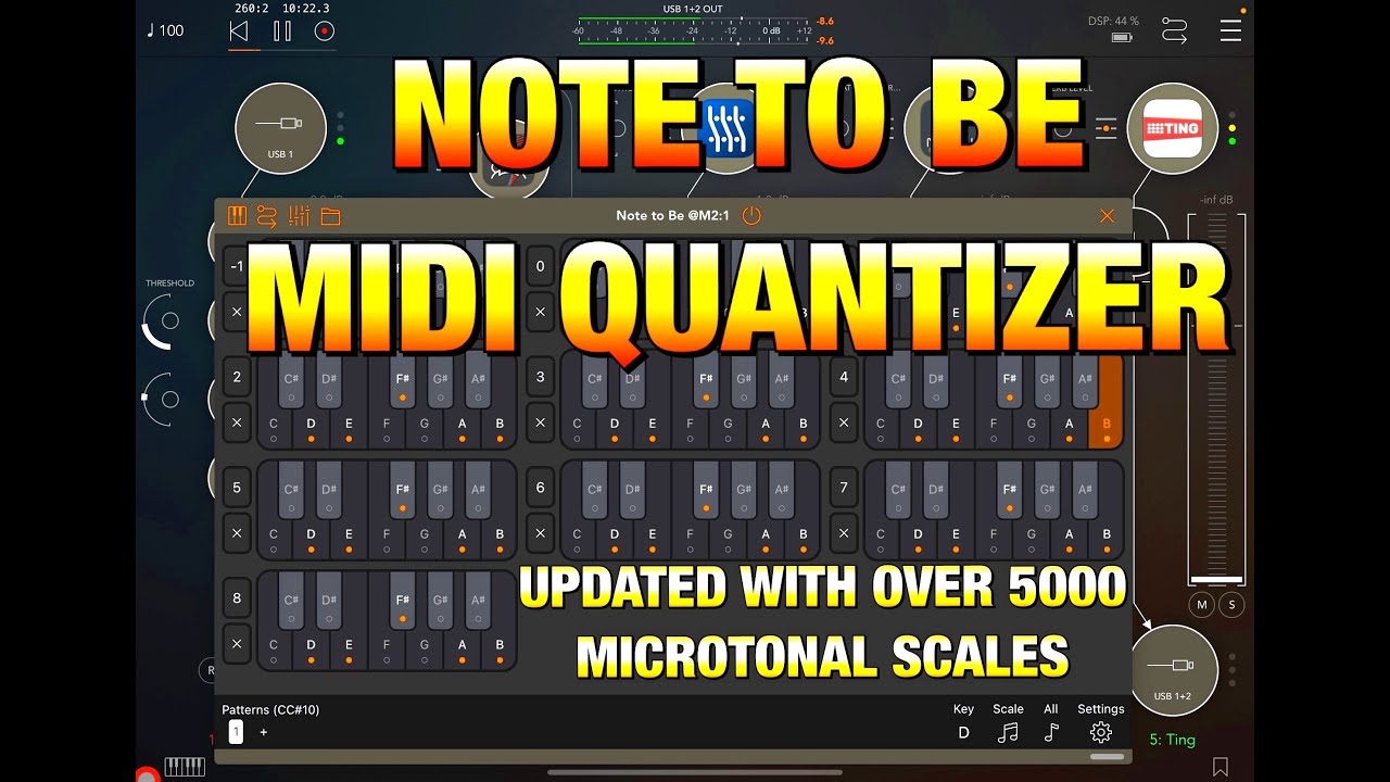 Note To Be - Brilliant MIDI Quantizer - UPDATED With Over 5000 Micro-Tonal Scales - iPad Tutorial